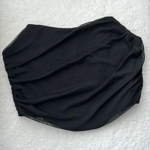 Black cropped corset top